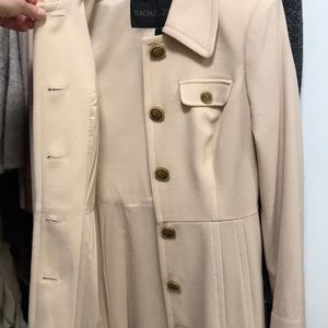 Rachel Zoe cream button down long coat